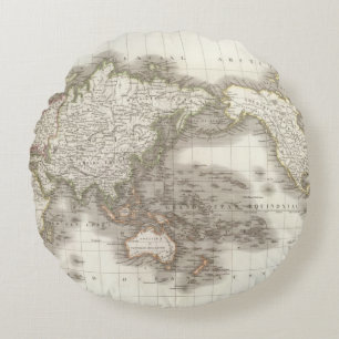 Mappemonde - Globe map Round Cushion