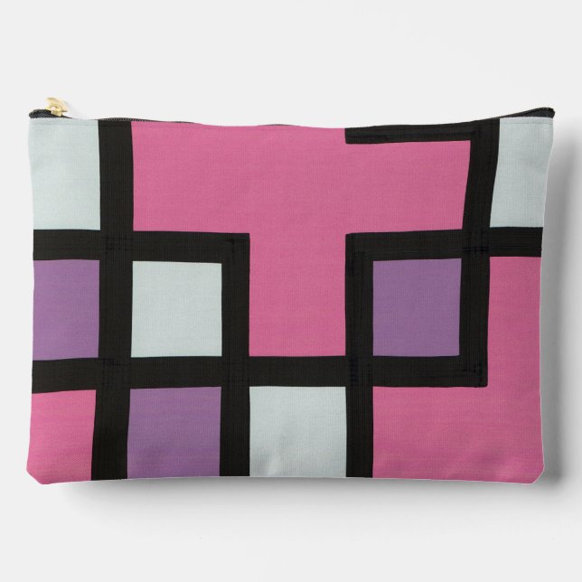[mapper #2] Geometric Modern Abstract Retro Accessory Pouch (Front)
