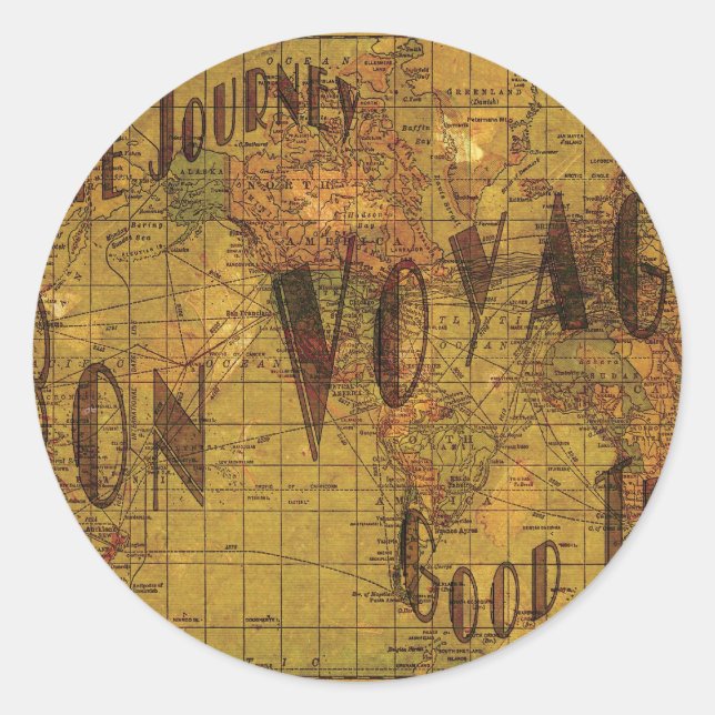 Mapping My Travels Classic Round Sticker (Front)