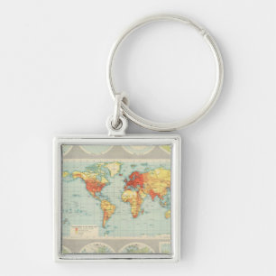 Mapping of the world key ring