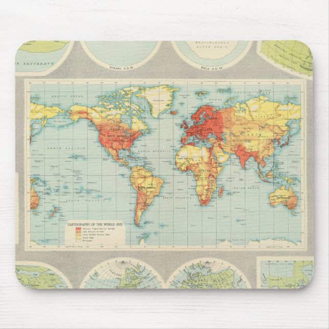 Mapping of the world mouse pad (Front)