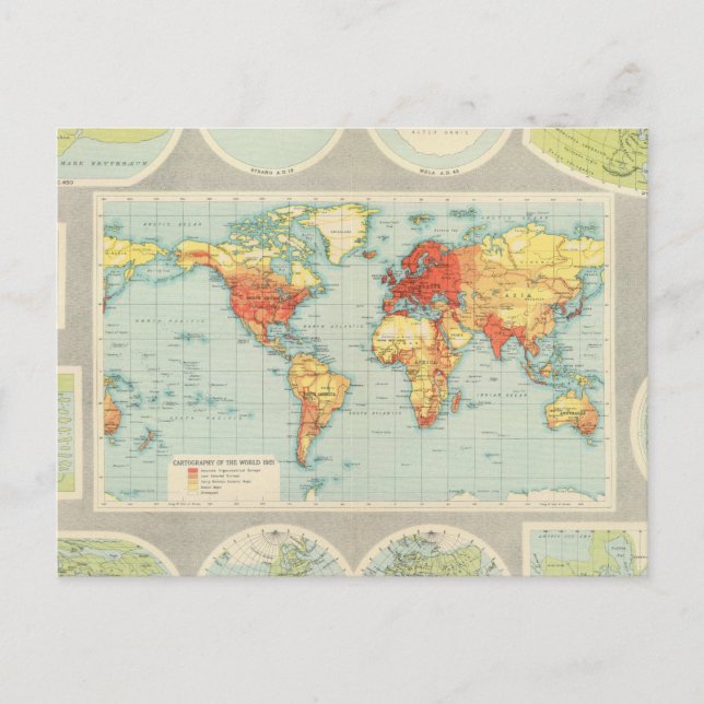 Mapping of the world postcard (Front)