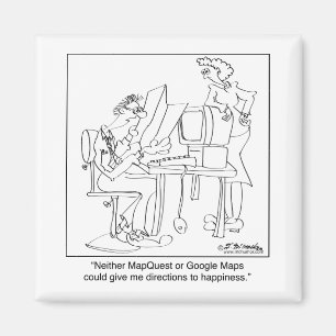 Mapquest Directions to Happiness Magnet