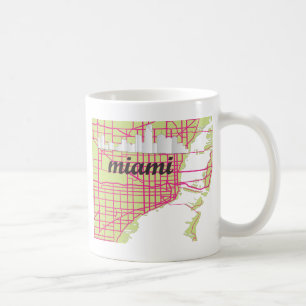 maps Miami Coffee Mug