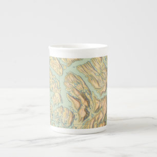 Maps of Norway – Bergen 1925 series Bone China Mug
