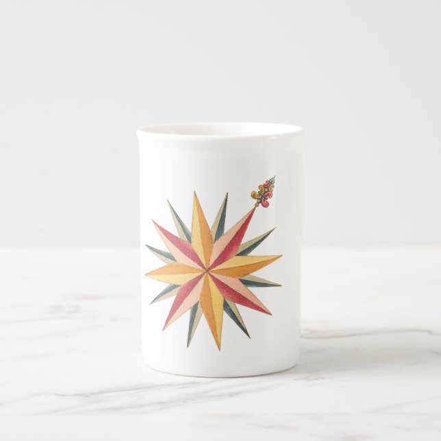 maps of norway - trondheim 1761 bone china mug (Front)