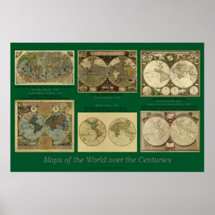 Maps of the World over the Centuries Poster