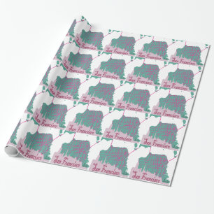 maps San Francisco Wrapping Paper