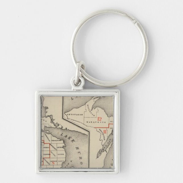 Maps showing the congressional districts key ring (Front)