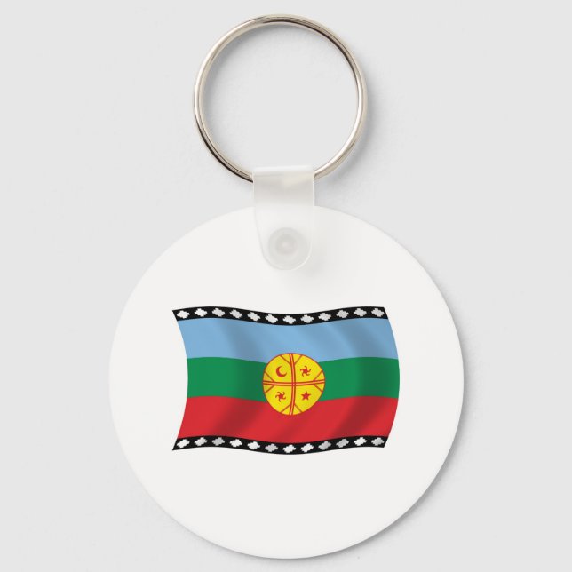 Mapuches Flag Keychain (Front)