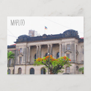 maputo city hall postcard
