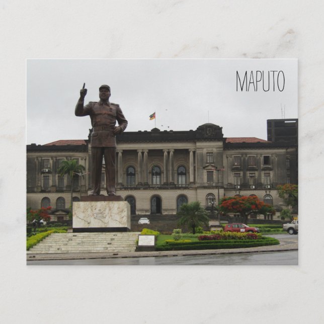 maputo city hall statue postcard (Front)