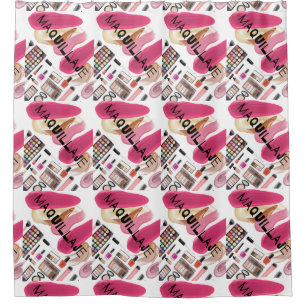 maquillaje/ makeup shower curtain