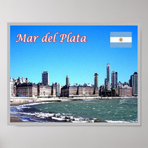 Mar del Plata - Skyline - Poster