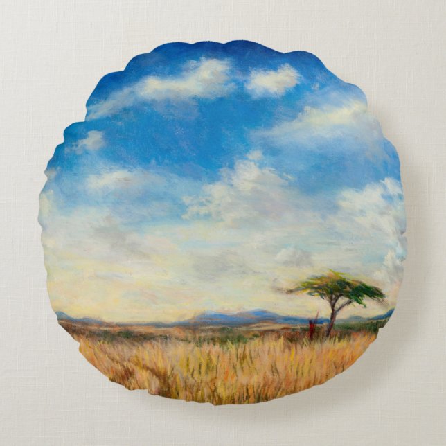 Mara Landscape 2012 Round Cushion (Front)