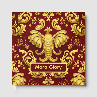 Mara Trumpeting Glory: Crimson & Gold Regal Elepha Guest Book