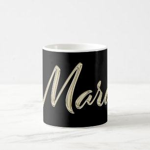 Mara white gold Handwriting Tasse Kaffeetasse Coffee Mug