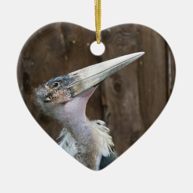 Marabou Stork Ceramic Tree Decoration (Front)