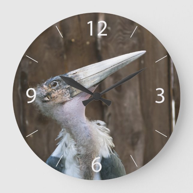 Marabou Stork Large Clock (Front)