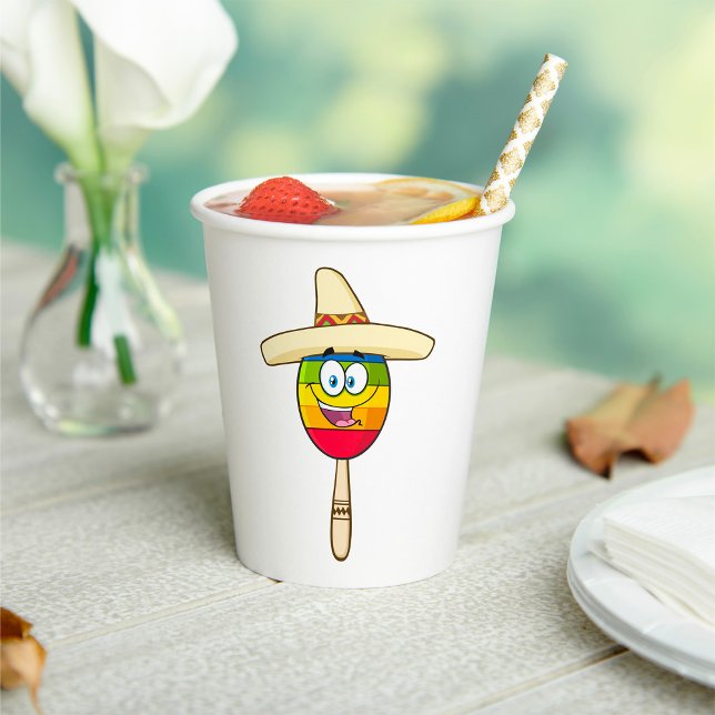 Maraca with Sombrero Colourful Fiesta Paper Cups (Creator Uploaded)