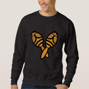 Maracas Bee Mexican Latin Music Fiesta Percussion Sweatshirt