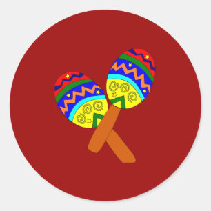 Maracas Classic Round Sticker