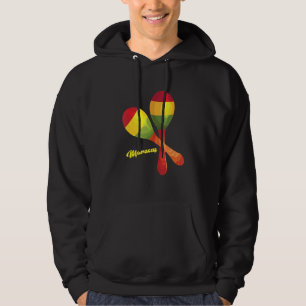 Maracas Percussion Mexican Latin Music Rumba Shake Hoodie