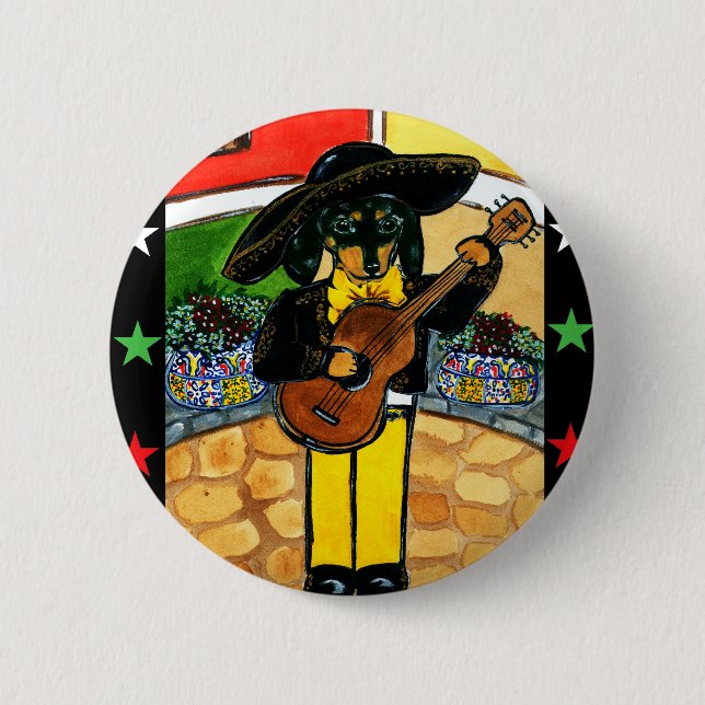 Marachi Doxie 6 Cm Round Badge (Front)