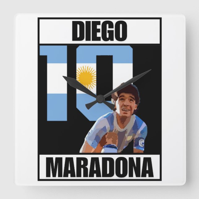 Maradona Square Wall Clock (Front)