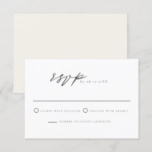 MARAH Classic Elegant Modern Minimal RSVP Postcard