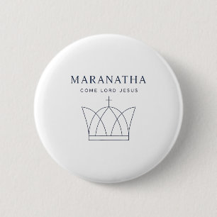 Maranatha Christian Modern Minimalist 6 Cm Round Badge
