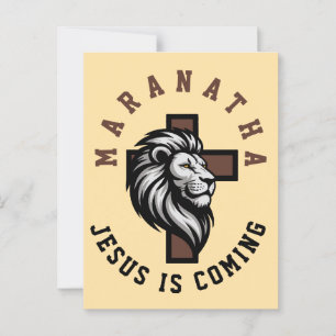 Maranatha Jesus is coming  Postcard