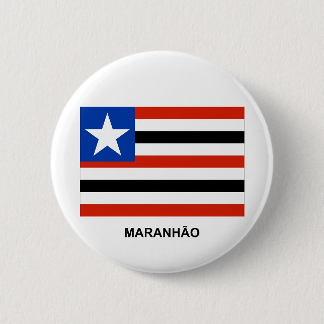 Maranhão, Brazil Flag 6 Cm Round Badge (Front)