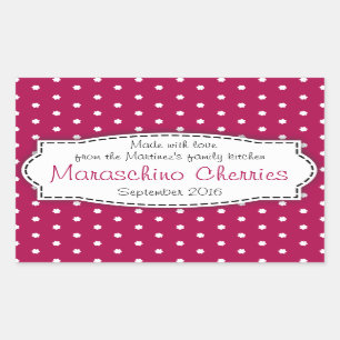 Maraschino cherries red food label sticker