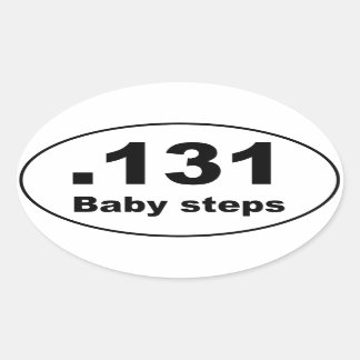 Marathon .131 - Baby steps Oval Sticker