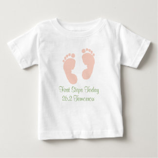 Marathon Baby Pink Footprint T-shirt