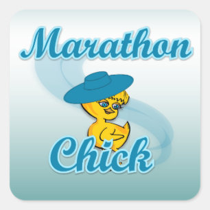 Marathon Chick #3 Square Sticker