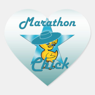 Marathon Chick #7 Heart Sticker