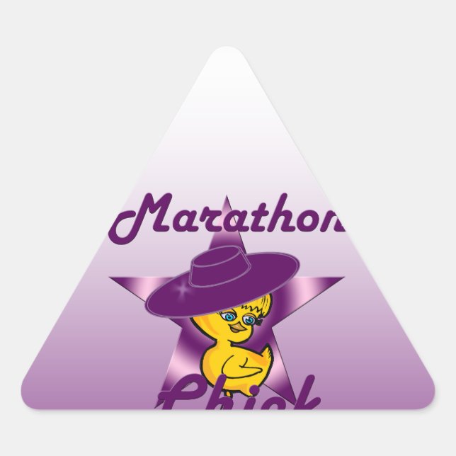 Marathon Chick #9 Triangle Sticker (Front)