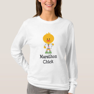 Marathon Chick Peace Love 26.2 Hoodie T-Shirt
