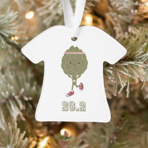 Marathon Cute Artichoke Runner Ornament
