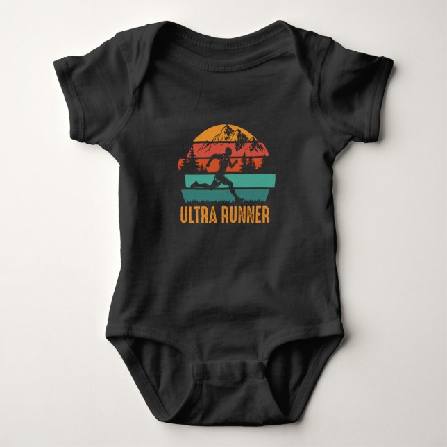 Marathon Design For Runners And Joggers Baby Bodysuit (Front)