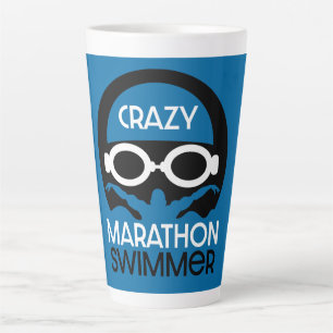 Marathon Endurance Swimmer Latte Mug