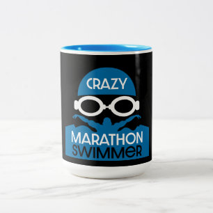 Marathon Endurance Swimmer Two-Tone Coffee Mug