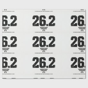 Marathon Finisher 26.2 Miles Running Gift Wrapping Paper