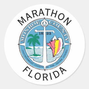 Marathon - Florida Keys Classic Round Sticker