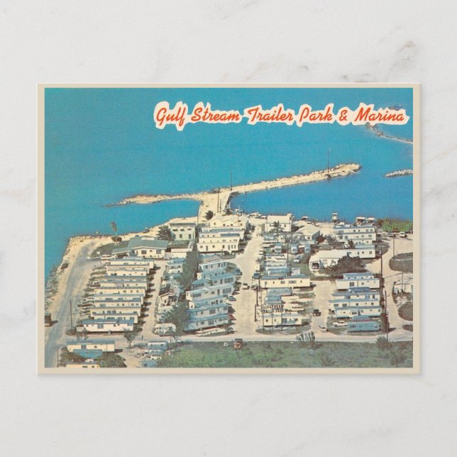 Marathon Florida Keys Vintage Trailer Park Postcard (Front)