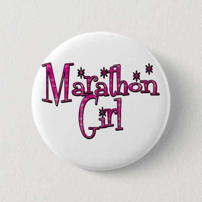 Marathon Girl 6 Cm Round Badge (Front)