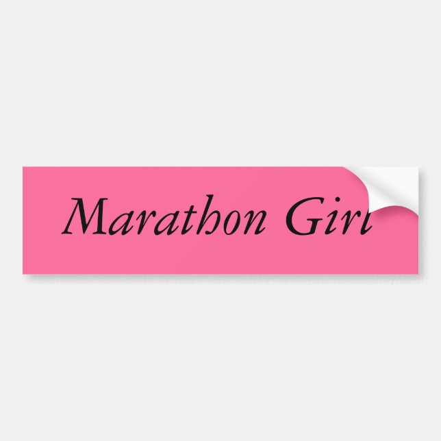 Marathon Girl Bumper Sticker (Front)