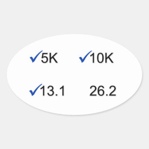 Marathon Goals Oval Sticker